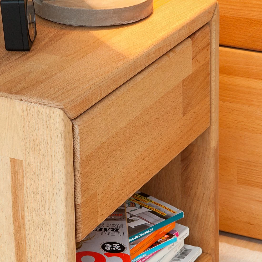 Ars Natura Nachtkommode AresWood - Kernbuche geölt – Bild 5