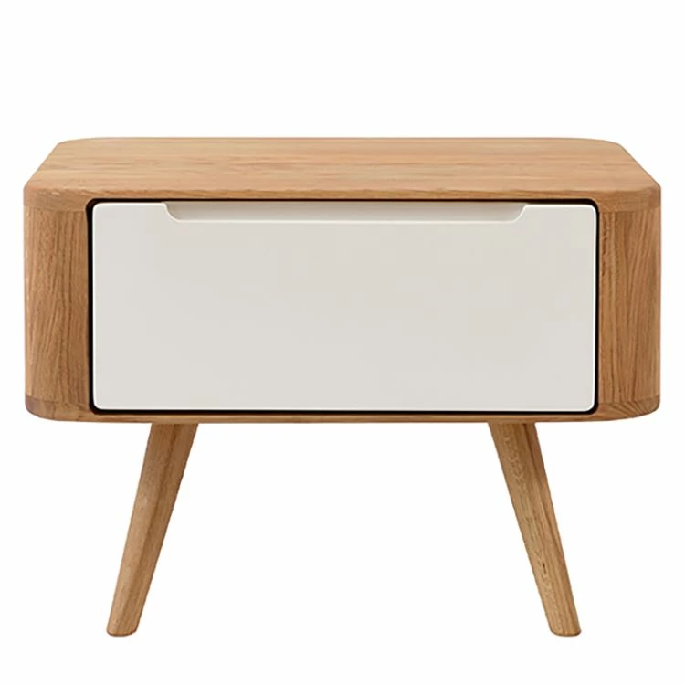 Studio Copenhagen Nachtkommode Loca II - Wildeiche teilmassiv - Weiß / Wildeiche – Bild 3