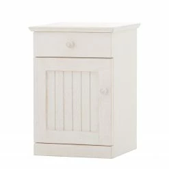 Ridgevalley Nachttisch Nayok - Altweiß - Türanschlag links