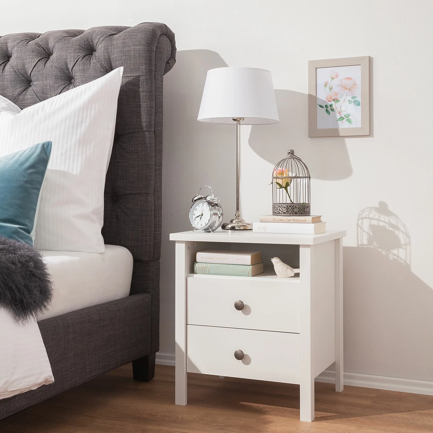 Nachtkommode SKØP country - Alpinweiß – Bild 6