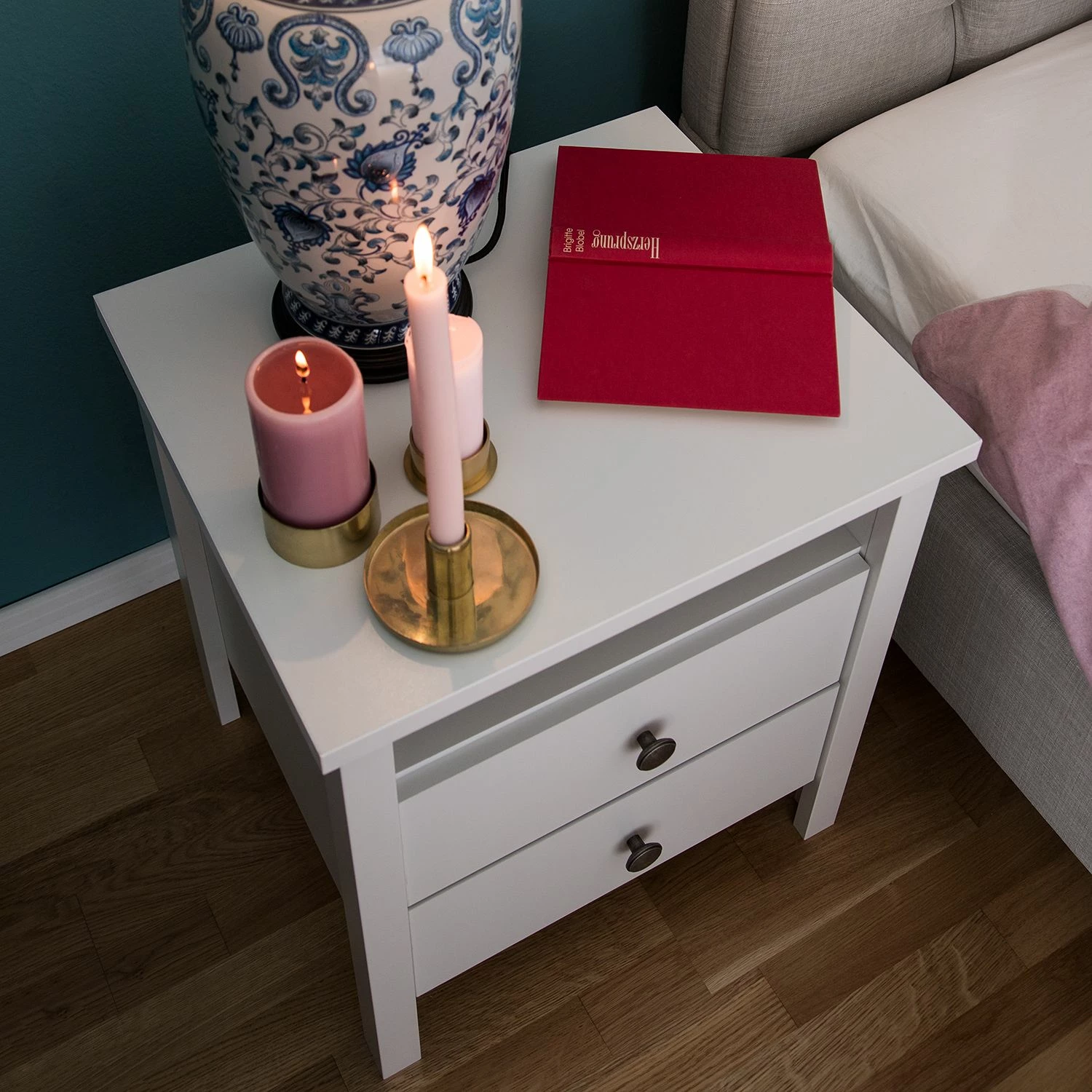 Nachtkommode SKØP country - Alpinweiß – Bild 8