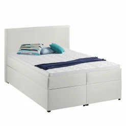 Polsterbett KiYDOO V (inkl. Bettkasten) - Weiß - 140 x 200cm