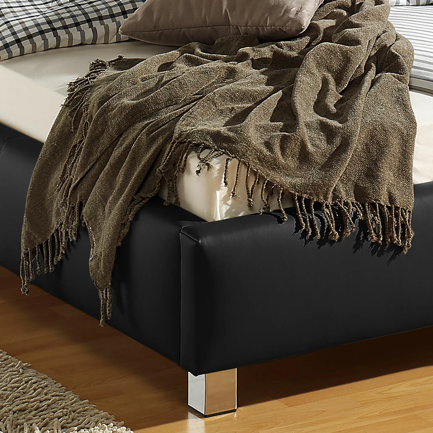 Loftscape Polsterbett Osterhofen Kunstleder - Schwarz - 180 x 200cm – Bild 4