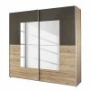 Rauch Blue Schwebetürenschrank Crato - Eiche Sanremo Dekor / Graumetallic - Breite: 218 cm