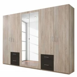 Wimex Drehtürenschrank Montepelier - Eiche Sägerau Dekor / Mokka - Breite: 270 cm