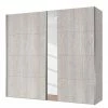 Express Möbel Schwebetürenschrank Madrid - Eiche Platin Dekor / Spiegelglass - Breite: 200 cm