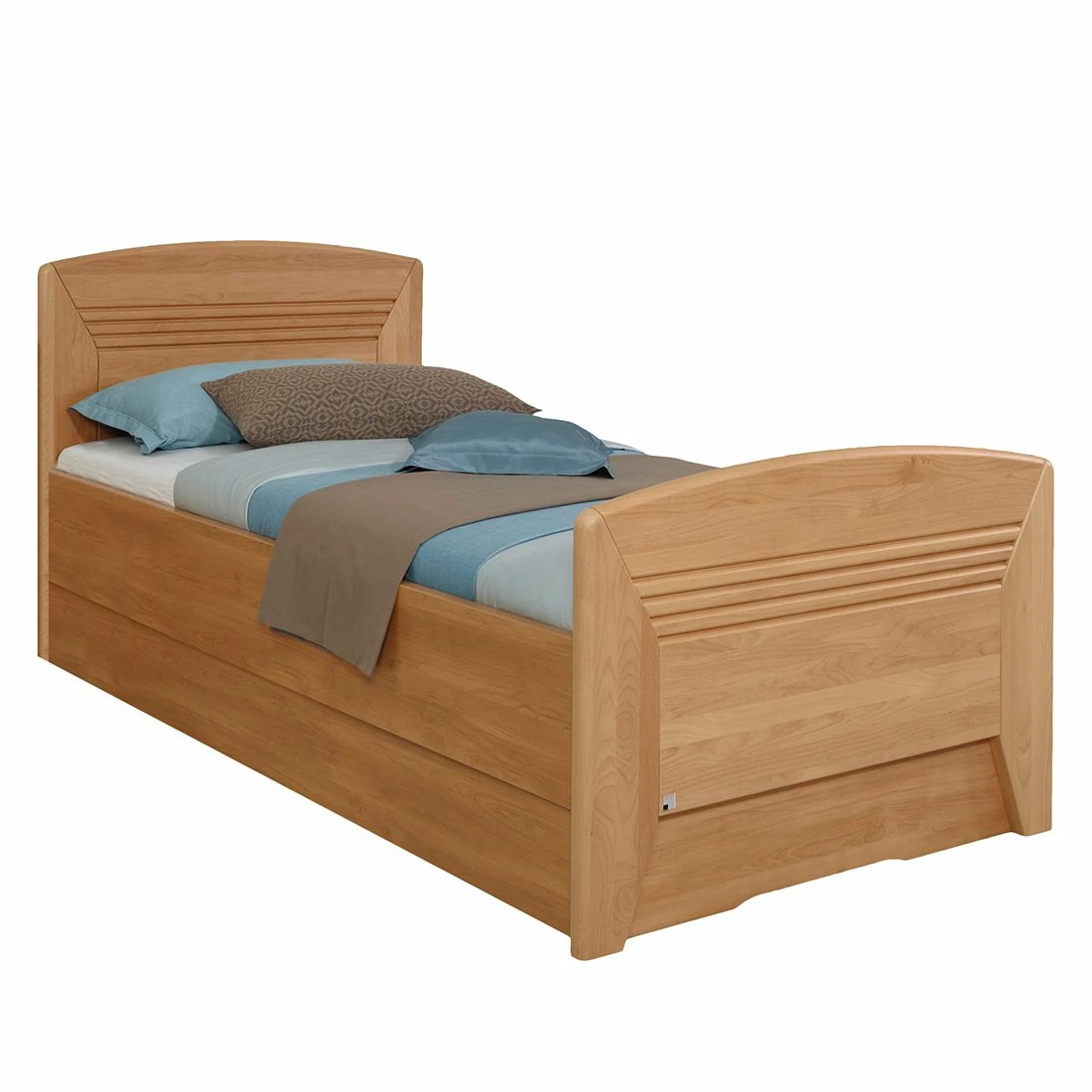 Rauch Orange Teilmassives Komfortbett Valerie I - 100 x 200cm - Kein Bettkasten