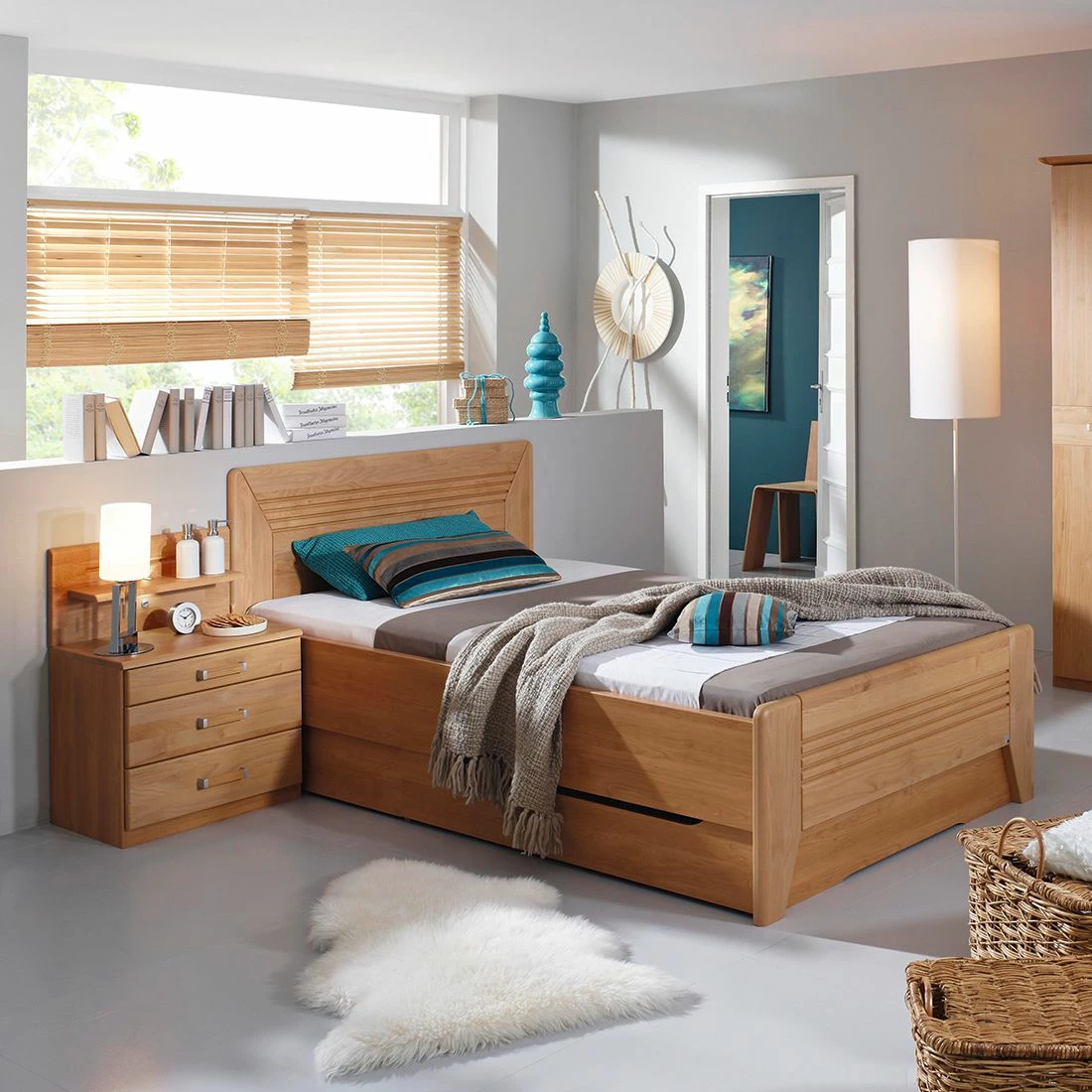 Rauch Orange Teilmassives Komfortbett Valerie III - 100 x 200cm - 1 Bettkasten – Bild 3