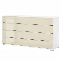 Wiemann Schubkastenkommode Chicago I - Alpinweiß / Glas Magnolie