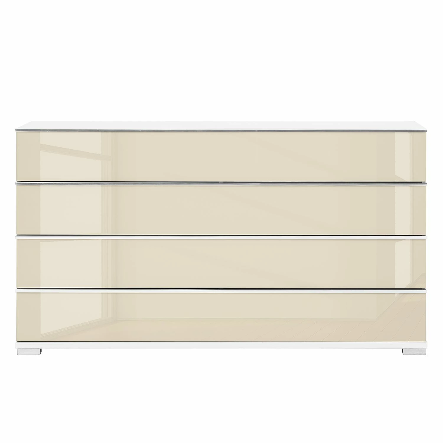 Wiemann Schubkastenkommode Chicago I - Alpinweiß / Glas Magnolie – Bild 2